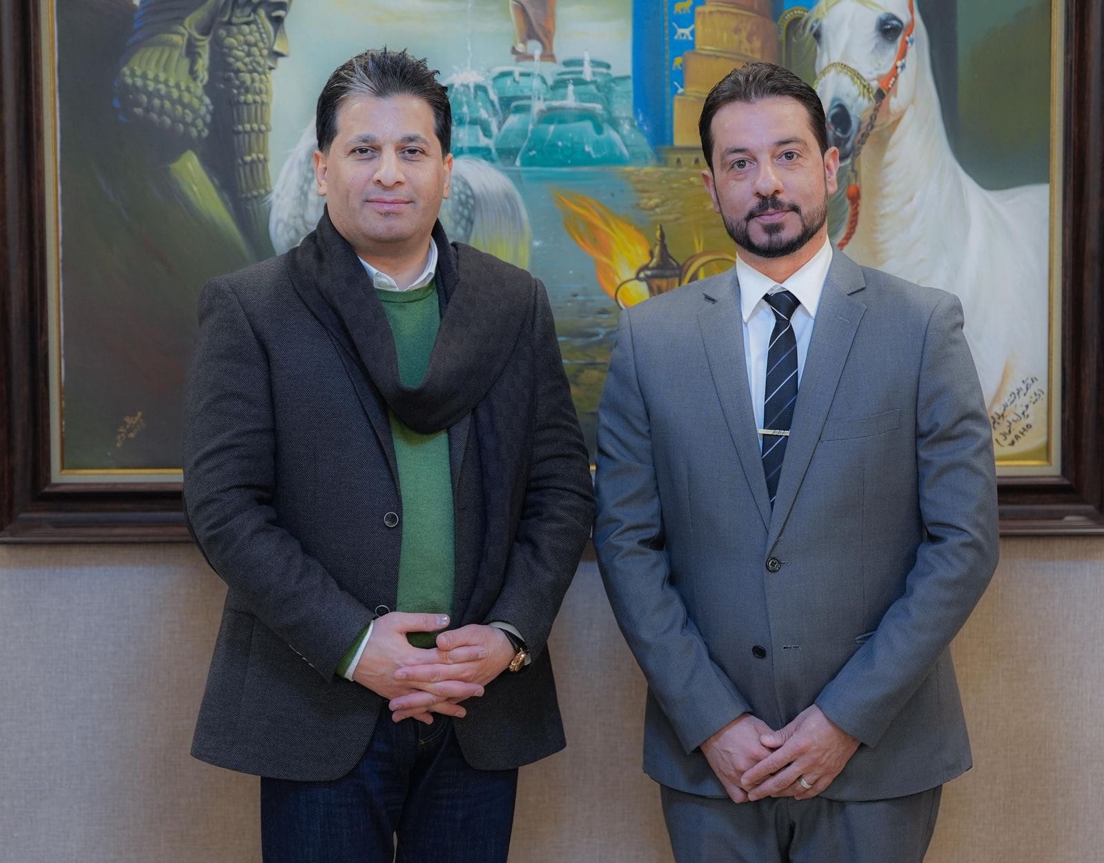 الدكتور هزاع يزور الدكتور مفتن ويبارك تجديد الثقة له برئاسة اللجنة الاولمبية