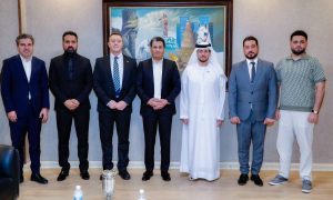 رئيس الاتحاد الآسيوي والعربي الشيخ قيس الضالعي يزور اتحاد الركبي العراقي